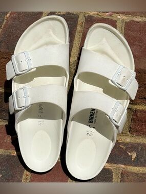Birkenstock 41 White Double Strap EVA Sandals
